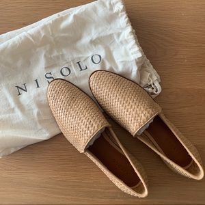 Nisolo Nora Slip On Woven Leather Flat
